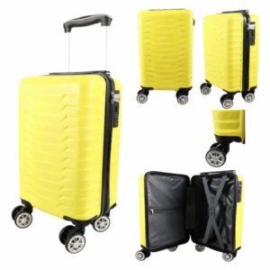 T-HC-US-1627 YELLOW RYAN AIR CABIN-SIZED TRAVEL TROLLEY SUITCASE