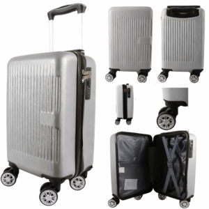 T-HC-US-1631 SILVER RYAN AIR CABIN-SIZE TROLLEY SUITCASE