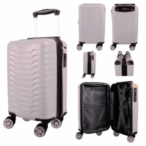 T-HC-US-1627 SILVER 15.7'' UNDER-SEAT CABIN-SIZE TRAVEL TROLLEY