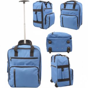 TR-002 BLUE EASYJET UNDERSEAT CABIN SIZE 2-WHEELED BAG