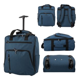 TR-E-002 NAVY EASYJET UNDERSEAT CABIN SIZE 2-WHEELED BACKPACK