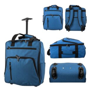 TR-E-002 BLUE EASYJET UNDERSEAT CABIN SIZE 2-WHEELED BACKPACK