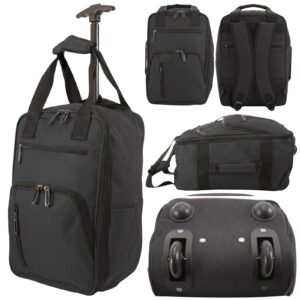 TR-R-002 BLACK WHEELED RYANAIR UNDERSEAT CABIN BAG