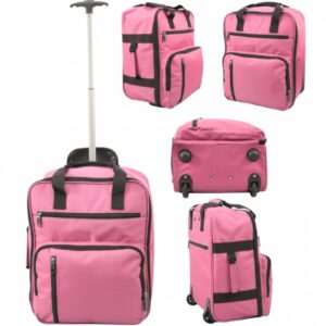 TR-002 PINK EASYJET UNDERSEAT CABIN SIZE 2-WHEELED BAG
