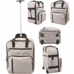 TR-002 GREY EASYJET UNDERSEAT CABIN SIZE 2-WHEELED BAG