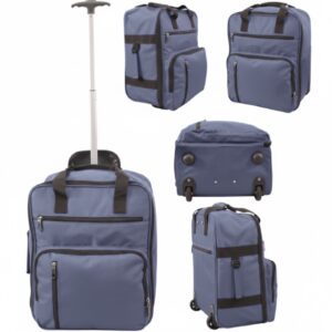TR-002 NAVY EASYJET UNDERSEAT CABIN SIZE 2-WHEELED BAG