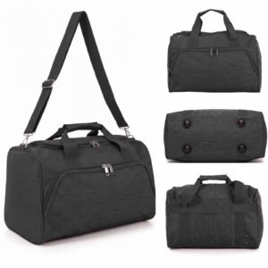 TB-17 BLACK UNDERSEAT HOLDALL UNISEX CABIN BAG W/ADJUSTABLE STRP