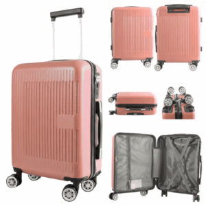 T-HC-US-1831 ROSE GOLD UNDERSEAT CABIN-SIZE EASYJET SUITCASE