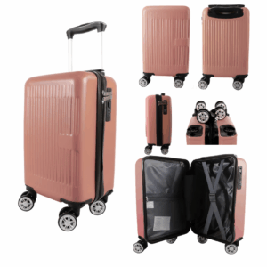T-HC-US-1631 ROSE GOLD RYAN AIR CABIN-SIZE TROLLEY SUITCASE