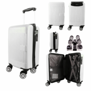 T-HC-US-1631 WHITE RYANAIR TRAVEL TROLLEY SUITCASE