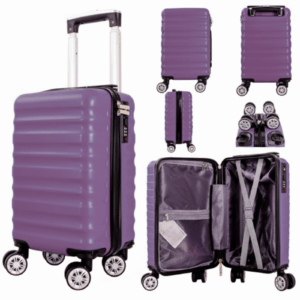 T-HC-US-1628 DARK PURPLE RYAN AIR CABIN-SIZED TROLLEY SUITCASE