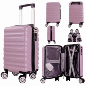 T-HC-US-1628 PINK 15.7'' UNDER-SEAT CABIN-SIZE TRAVEL TROLLEY