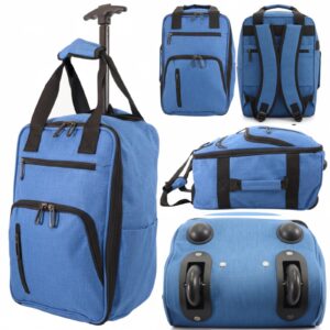 TR-R-002 BLUE WHEELED RYANAIR UNDERSEAT CABIN BAG