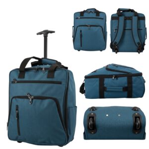 TR-E-002 TOURQUOISE EASYJET UNDERSEAT CABIN SIZE 2-WHEELED BACKP