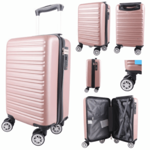 T-HC-US-1632 ROSE GOLD RYAN AIR CABIN-SIZED TROLLEY SUITCASE