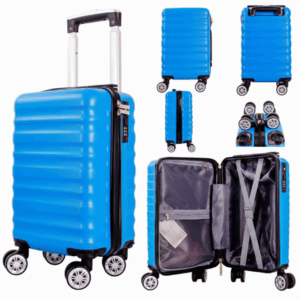 T-HC-US-1628 BLUE 15.7'' UNDER-SEAT CABIN-SIZE TRAVEL TROLLEY