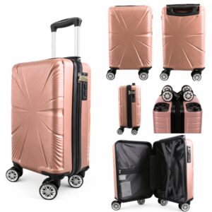 T-HC-US-1629 R.GOLD 15.7'' UNDER-SEAT CABIN-SIZE TRAVEL TROLLEY