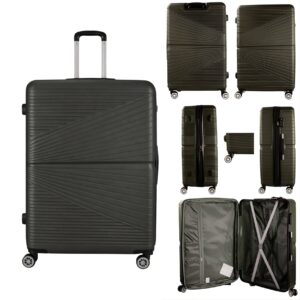 T-HC-12 BLACK TRAVEL TROLLEY Hard Shell Cabin Cases 28