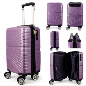 T-HC-US-1611 PURPLE 15.7'' UNDER-SEAT CABIN-SIZE TRAVEL TROLLEY
