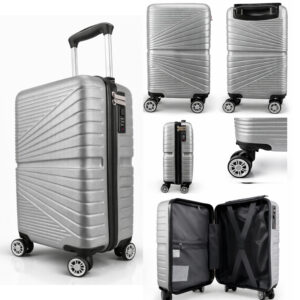 T-HC-US-1611 SILVER RYAN AIR CABIN-SIZED TROLLEY SUITCASE