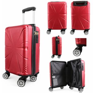 T-HC-US-1629 BURGUNDY RYAN AIR CABIN-SIZED TROLLEY SUITCASE