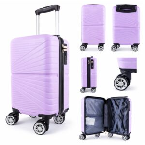 T-HC-US-1611 LIGHT PURPLE RYAN AIR CABIN-SIZED TROLLEY SUITCASE