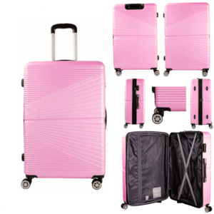 Model: T-HC-12 PINK TRAVEL TROLLEY Hard Shell Cabin Cases 26