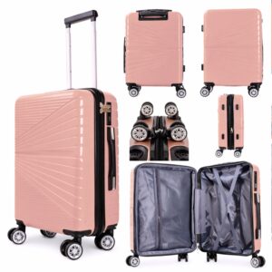 T-HC-US-1811 ROSE GOLD UNDERSEAT CABIN-SIZE EASYJET SUITCAS