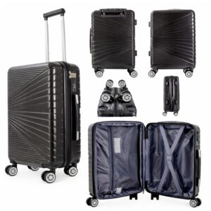 T-HC-US-1811 BLACK UNDERSEAT CABIN-SIZE EASYJET TROLLEY SUITCASE