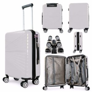 T-HC-US-1811 SILVER UNDERSEAT CABIN-SIZE EASYJET TROLLEY SUITCAS