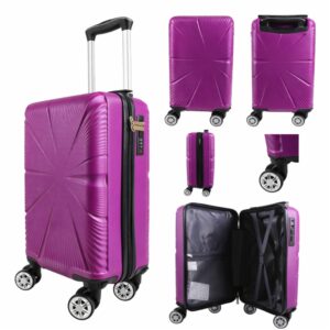 T-HC-US-1629 DARK PURPLE RYAN AIR CABIN-SIZED TROLLEY SUITCASE