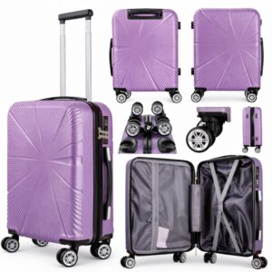 T-HC-US-1829 PURPLE CABIN-SIZE EASYJET TRAVEL TROLLEY SUITCASE