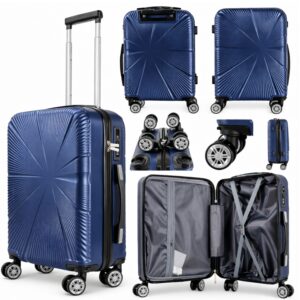 T-HC-US-1829 NAVY CABIN-SIZE EASYJET TRAVEL TROLLEY SUITCASE