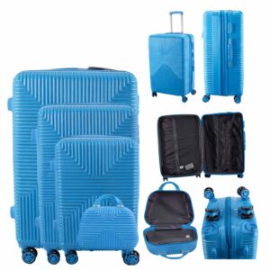 T-HC-20 BLUE SET OF 4 TROLLEY SUITCASE