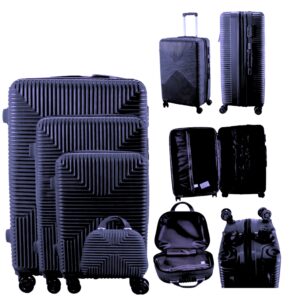 T-HC-20 NAVY SET OF 4 TROLLEY SUITCASES