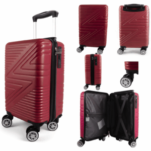 T-HC-US-1624 BURGUNDY RYAN AIR CABIN-SIZED TRAVEL TROLLEY SUITCA