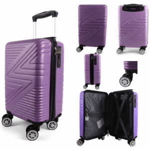 T-HC-US-1624 PURPLE RYAN AIR CABIN-SIZED TRAVEL TROLLEY SUITCASE