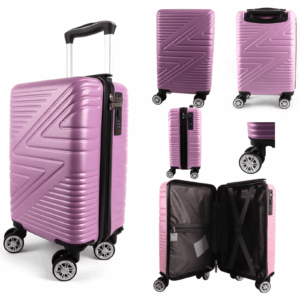 T-HC-US-1624 PINK RYAN AIR CABIN-SIZED TRAVEL TROLLEY SUITCASE