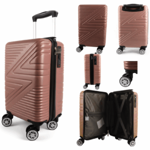 T-HC-US-1624 ROSE GOLD RYAN AIR CABIN-SIZED TRAVEL TROLLEY SUITC