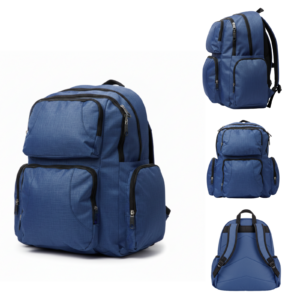 BP-122 NAVY BACKPACK WITH MULTIPLE POCKETS