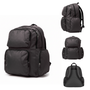BP-122 BLACK BACKPACK WITH MULTIPLE POCKETS