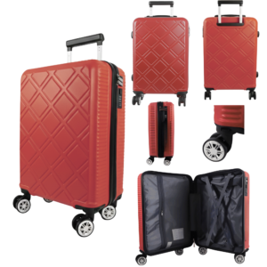 T-HC-US-1630 BURGUNDY RYANAIR TRAVEL TROLLEY SUITCASE