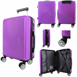 T-HC-US-1830 DARK PURPLE CABIN-SIZE EASYJET TRAVEL TROLLEY SUITC