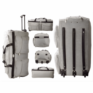 KS-100 34'' GREY 3-WHEELED HOLDALL TRAVEL BAG