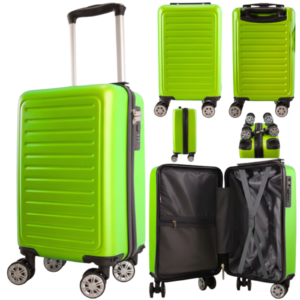 T-HC-US-1615 LIME GREEN UNDER-SEAT CABIN-SIZE TRAVEL TROLLEY