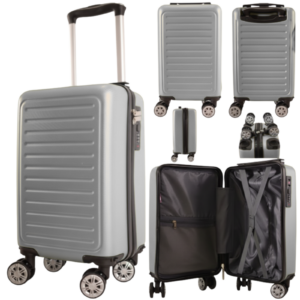 T-HC-US-1615 SILVER UNDER-SEAT CABIN-SIZE TRAVEL TROLLEY