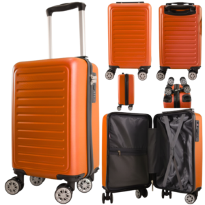 T-HC-US-1615 ORANGE UNDER-SEAT CABIN-SIZE TRAVEL TROLLEY
