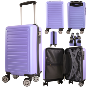 T-HC-US-1615 PURPLE UNDER-SEAT CABIN-SIZE TRAVEL TROLLEY