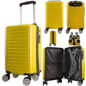 T-HC-US-1615 YELLOW UNDER-SEAT CABIN-SIZE TRAVEL TROLLEY