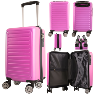 T-HC-US-1615 PINK UNDER-SEAT CABIN-SIZE TRAVEL TROLLEY
